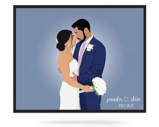 Faceless Hand Drawn Custom Portrait